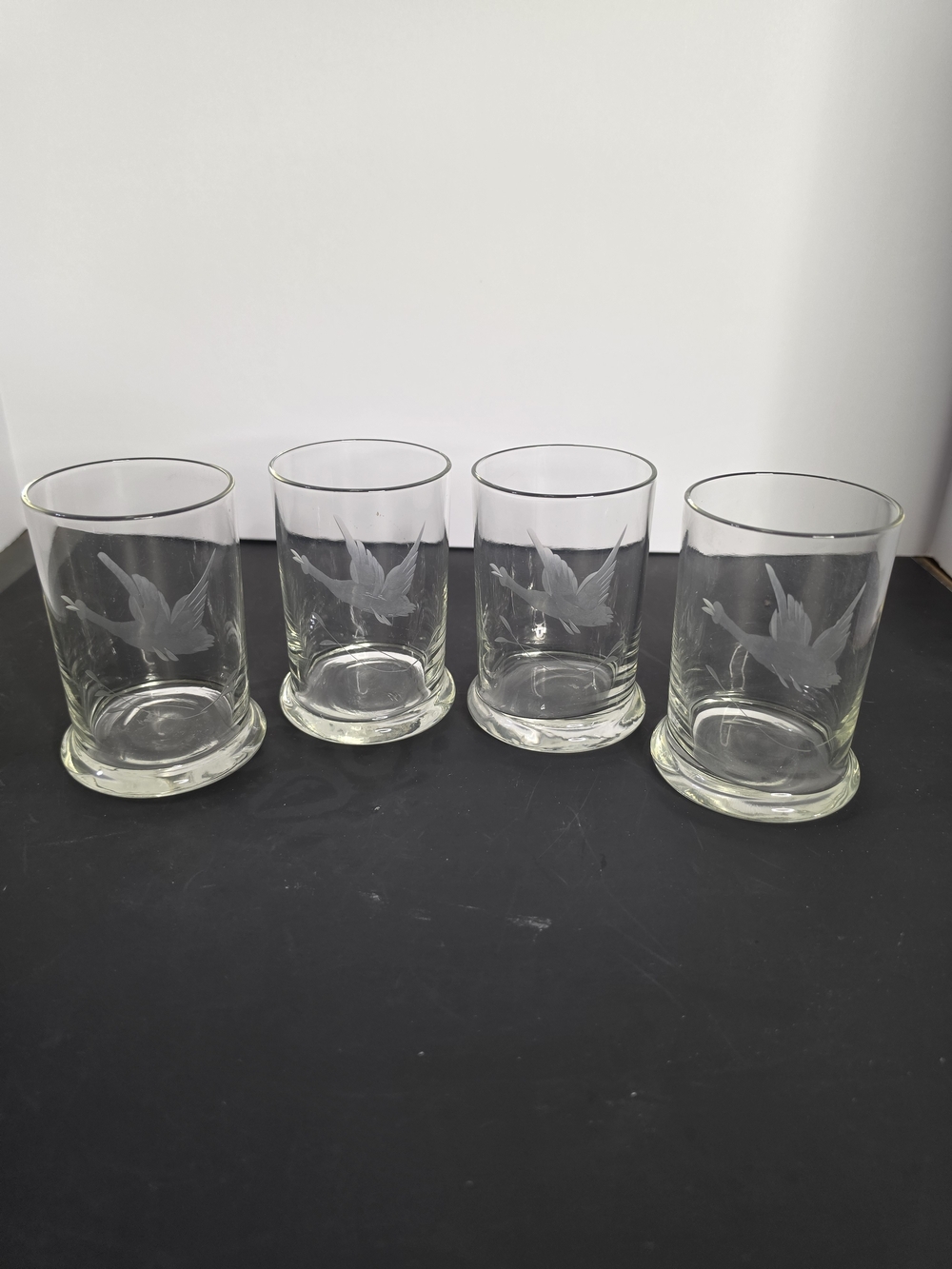 Libbey Clear Etched Flying Duck Tumbler Set - Clear